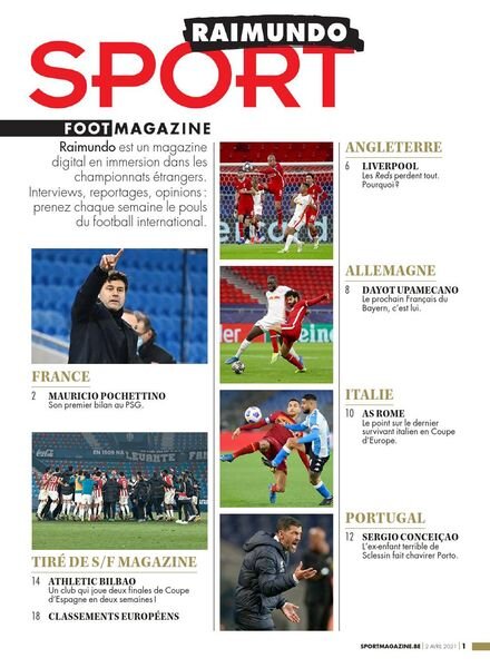 Sport Foot Magazine Raimundo – 2 Avril 2021 Cover