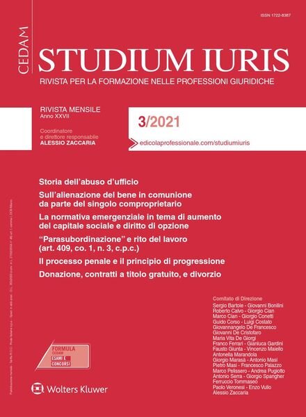 Studium Iuris – Marzo 2021 Cover