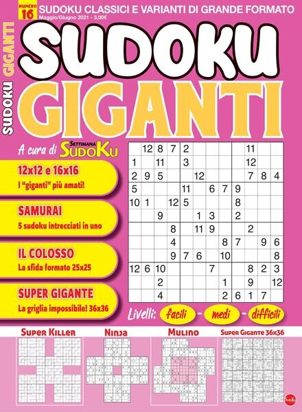 Sudoku Giganti – aprile 2021 Cover