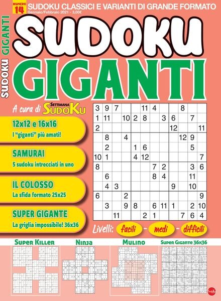 Sudoku Giganti – dicembre 2020 Cover