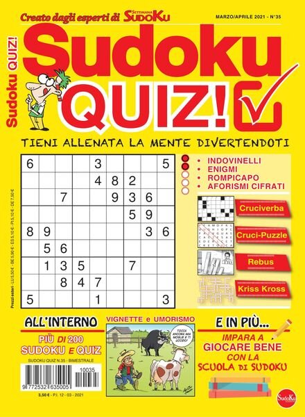 Sudoku Quiz – marzo 2021 Cover