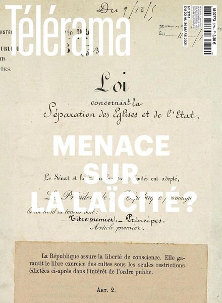 Telerama Magazine – 20 Mars 2021 Cover
