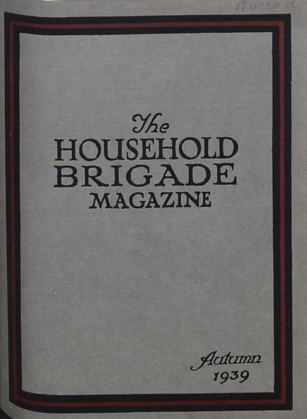 The Guards Magazine – Autumn 1939 Cover