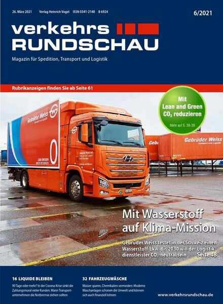 VerkehrsRundschau – 18 Marz 2021 Cover