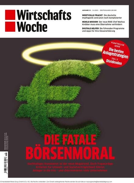 Wirtschaftswoche – 09 April 2021 Cover
