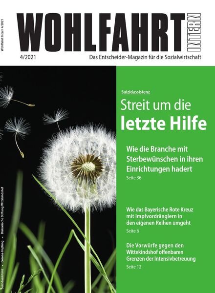 Wohlfahrt Intern – April 2021 Cover