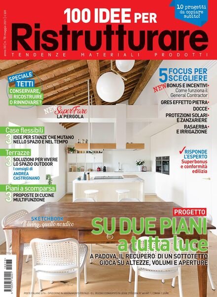 100 Idee per Ristrutturare – maggio 2021 Cover