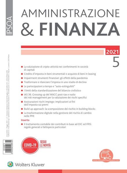Amministrazione & Finanza – Maggio 2021 Cover