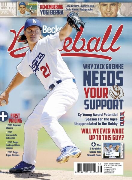 Beckett Baseball – December 2015 Cover