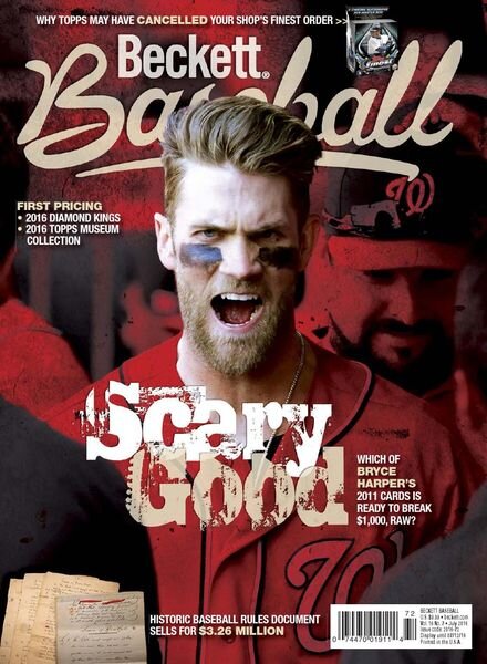 Beckett Baseball – July 2016 Cover