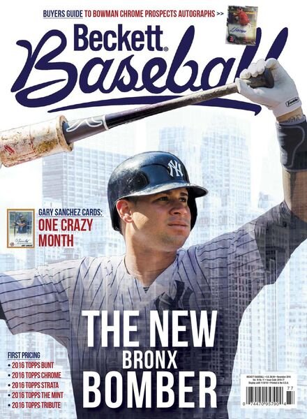 Beckett Baseball – November 2016 Cover
