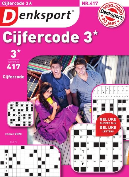 Denksport Cijfercode 3 – 16 juli 2020 Cover
