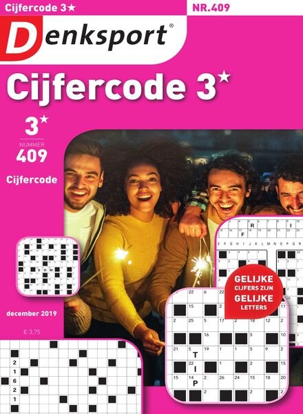 Denksport Cijfercode 3 – 20 december 2019 Cover