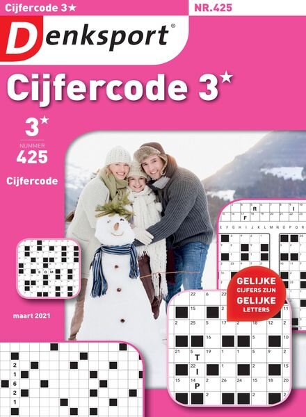 Denksport Cijfercode 3 – 25 februari 2021 Cover