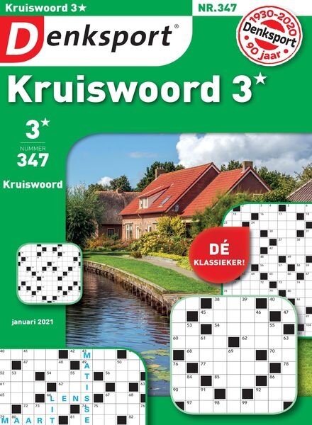 Denksport Kruiswoord 3 – 31 december 2020 Cover