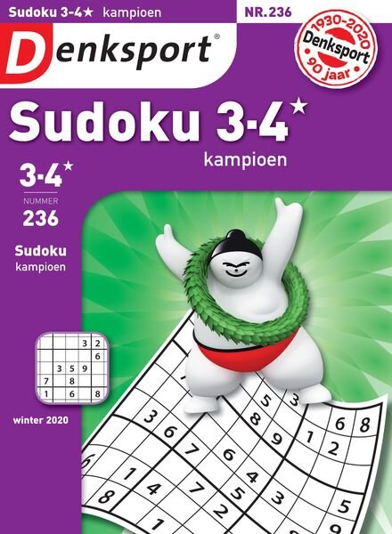 Denksport Sudoku 3-4 kampioen – 10 december 2020 Cover