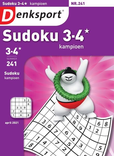 Denksport Sudoku 3-4 kampioen – 25 maart 2021 Cover