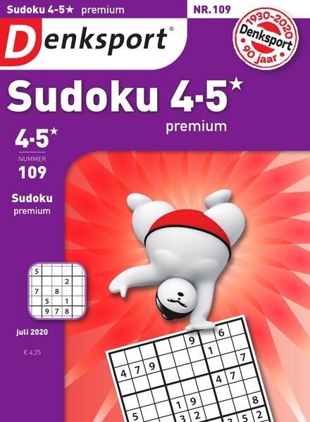 Denksport Sudoku 4-5 premium – 09 juli 2020 Cover