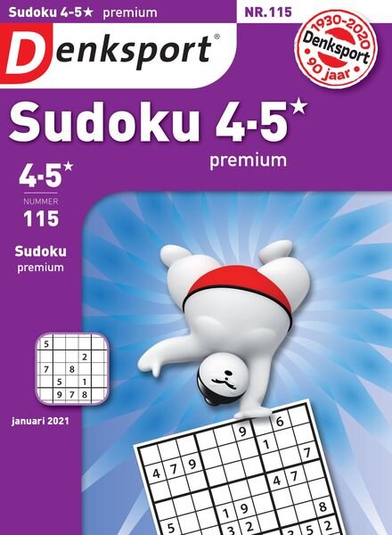 Denksport Sudoku 4-5 premium – 24 december 2020 Cover
