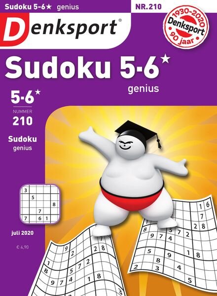 Denksport Sudoku 5-6 genius – 02 juli 2020 Cover