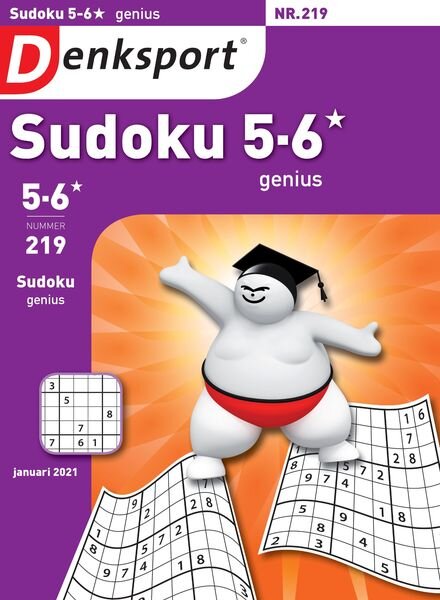 Denksport Sudoku 5-6 genius – 07 januari 2021 Cover