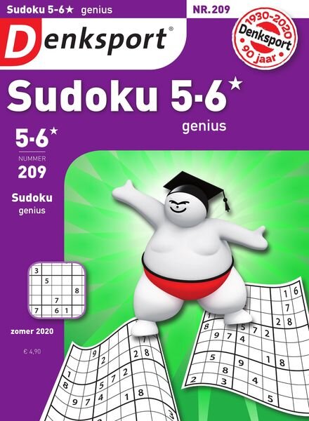 Denksport Sudoku 5-6 genius – 11 juni 2020 Cover