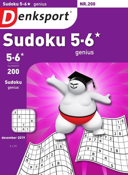 Denksport Sudoku 5-6 genius – 17 december 2019 Cover