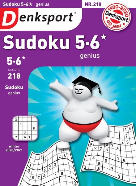 Denksport Sudoku 5-6 genius – 17 december 2020 Cover