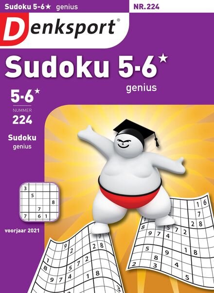 Denksport Sudoku 5-6 genius – 22 april 2021 Cover
