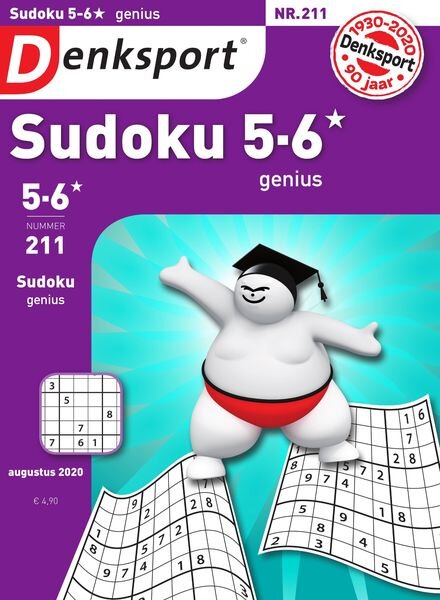 Denksport Sudoku 5-6 genius – 23 juli 2020 Cover