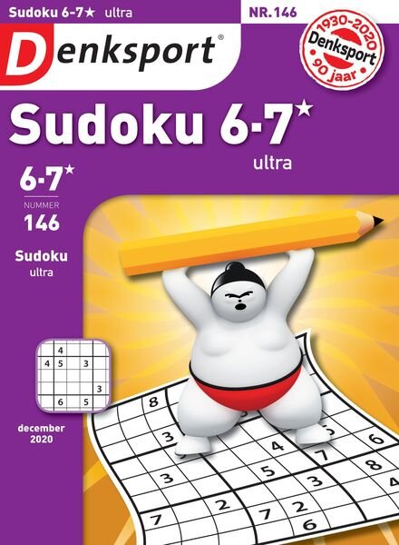 Denksport Sudoku 6-7 ultra – 03 december 2020 Cover