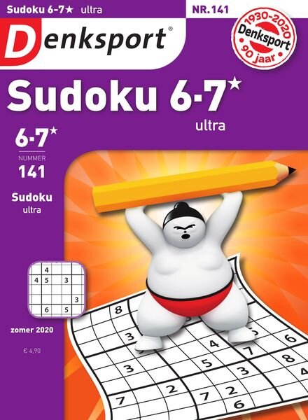 Denksport Sudoku 6-7 ultra – 16 juli 2020 Cover