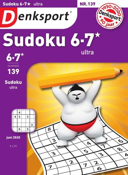 Denksport Sudoku 6-7 ultra – 21 mei 2020 Cover