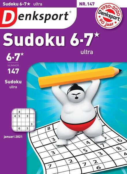 Denksport Sudoku 6-7 ultra – 31 december 2020 Cover