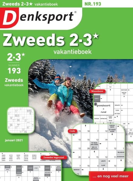 Denksport Zweeds 2-3 vakantieboek – 07 januari 2021 Cover