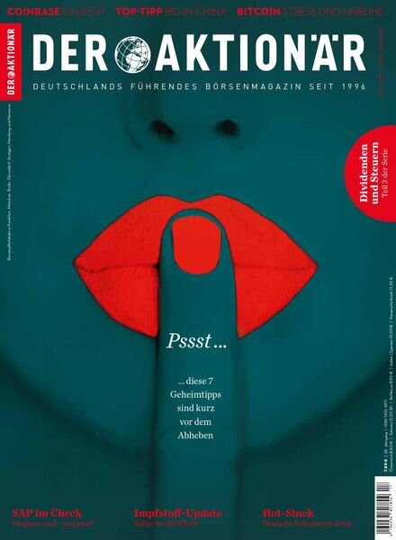 Der Aktionar – 22 April 2021 Cover