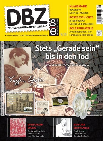 Deutsche Briefmarken-Zeitung – 23 April 2021 Cover