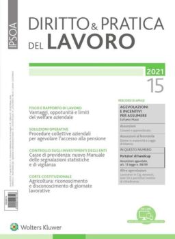 Diritto e Pratica del Lavoro – 17 Aprile 2021
