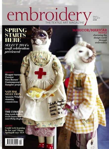Embroidery Magazine – March-April 2014 Cover