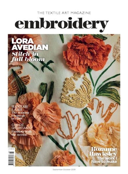 Embroidery Magazine – September-October 2019 Cover