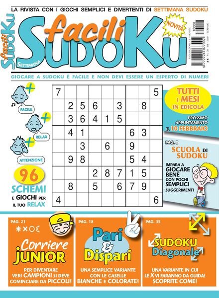 Facili Sudoku – gennaio 2021 Cover