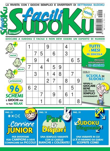 Facili Sudoku – maggio 2021 Cover