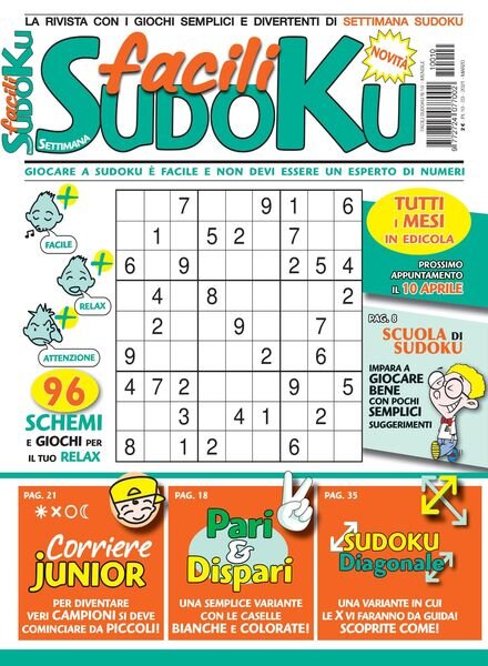 Facili Sudoku – marzo 2021 Cover
