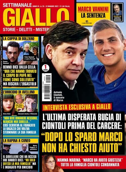 Giallo – 12 Maggio 2021 Cover