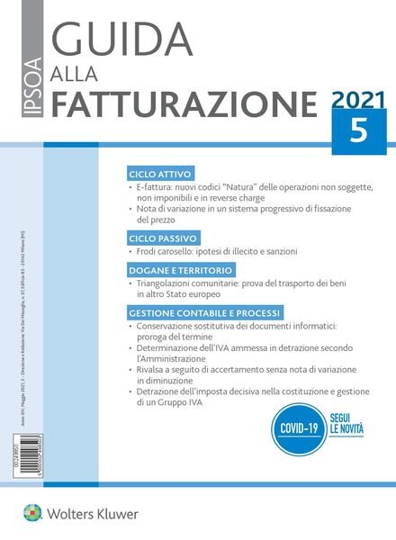Guida alla Fatturazione – Maggio 2021 Cover