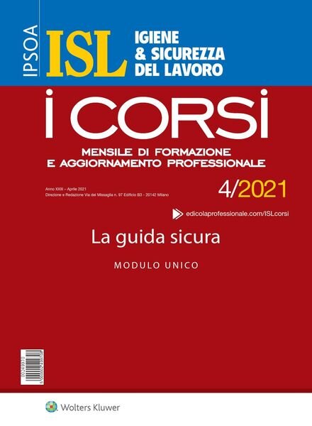 Igiene & Sicurezza del Lavoro Corsi – Aprile 2021 Cover