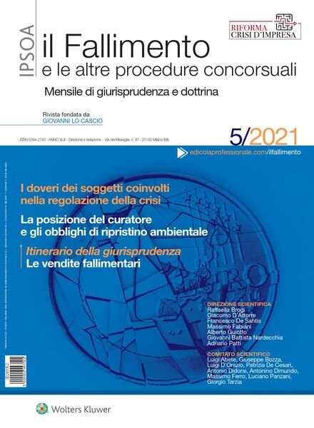 Il Fallimento – Maggio 2021 Cover