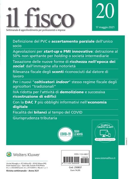 il fisco – 17 Maggio 2021 Cover