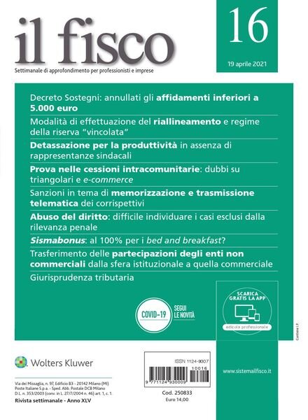 il fisco – 19 Aprile 2021 Cover
