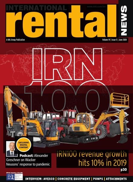 International Rental News – June 2020 Cover